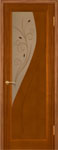 Дверь межкомнатная AlexDoors Яна ПО красное дерево (600-800)х2000 остекление (под заказ)